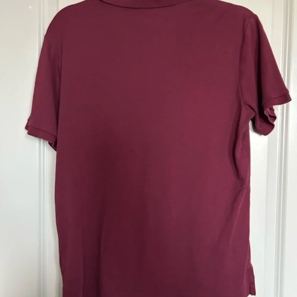 Ralph Lauren Men's Soft Touch Polo Shirt in Deep Burgundy with Gold Pony